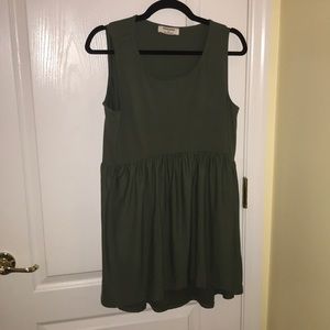 Large Olive Green Peplum style top